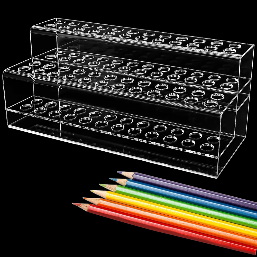 Cubicle Shelf Organizer - Portalápices acrílico transparente, soporte de exhibición