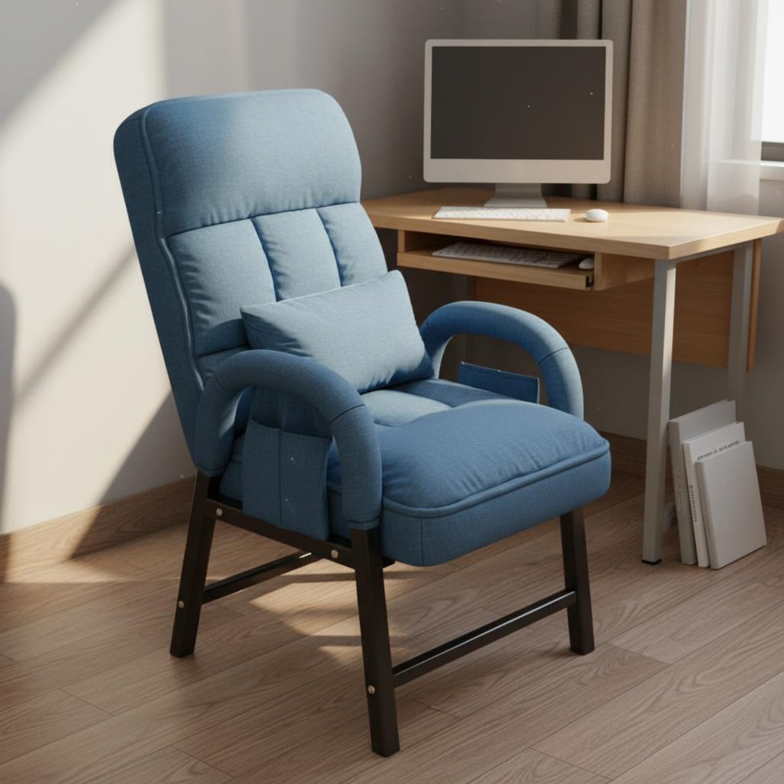Furniture Chairs For Office - Sillón Reclinable de Respaldo Alto Ajustable,