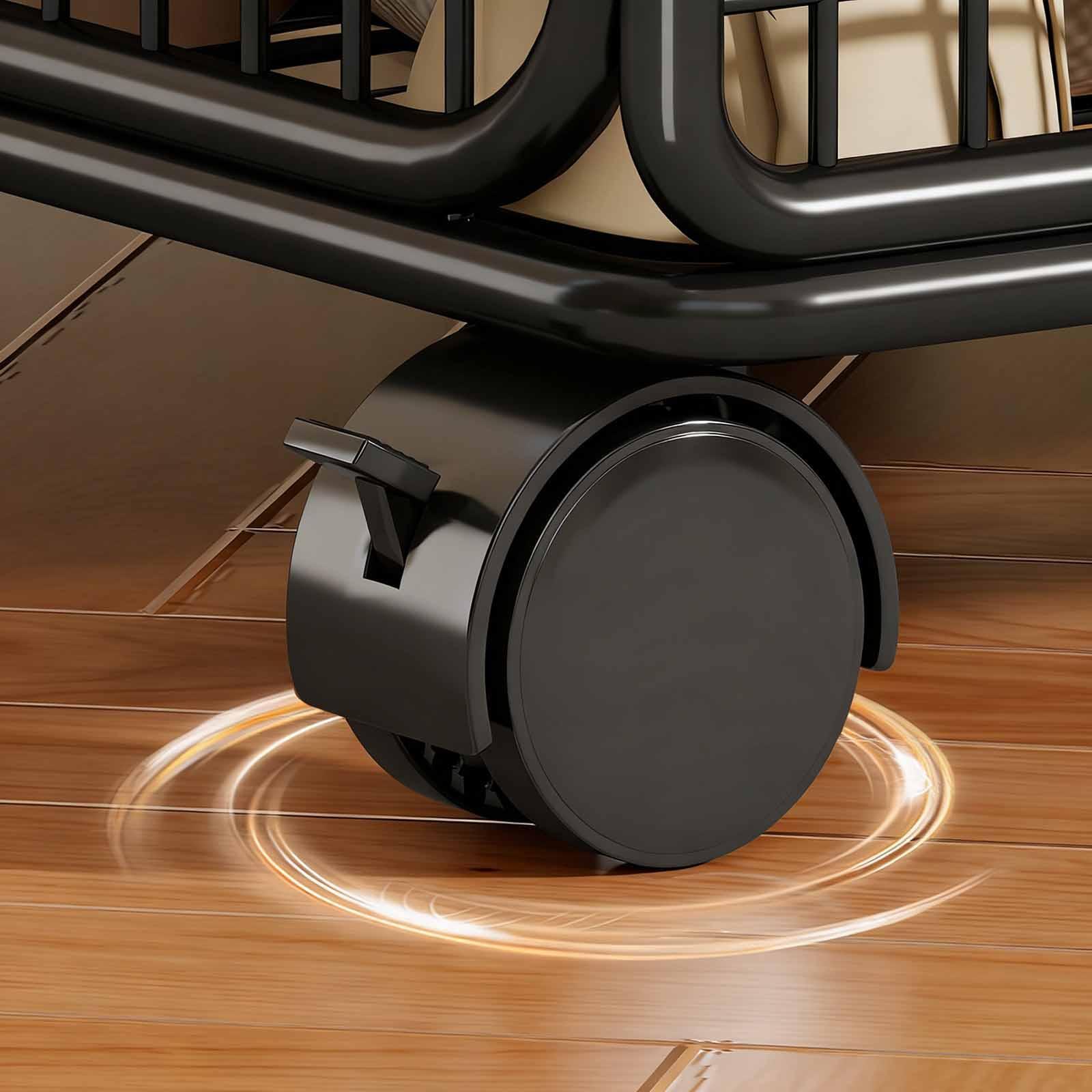 Book Cart Rolling - Carrito de Archivo con Ruedas, Almacenamiento
