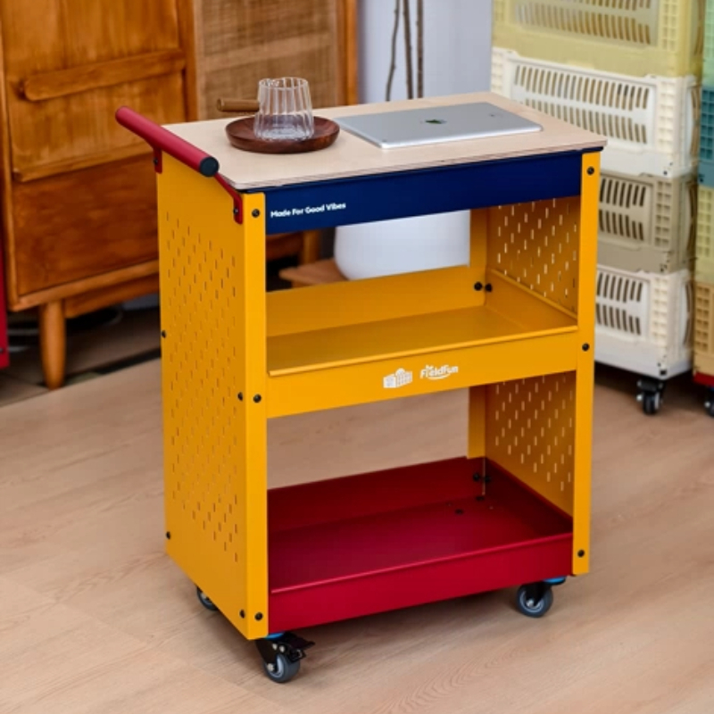 Book Cart Rolling - Carrito Rodante con Panel Perforado Dopamine,