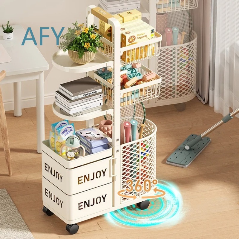 Book Cart Rolling - Organizador de Juguetes Multicapa para Niños,