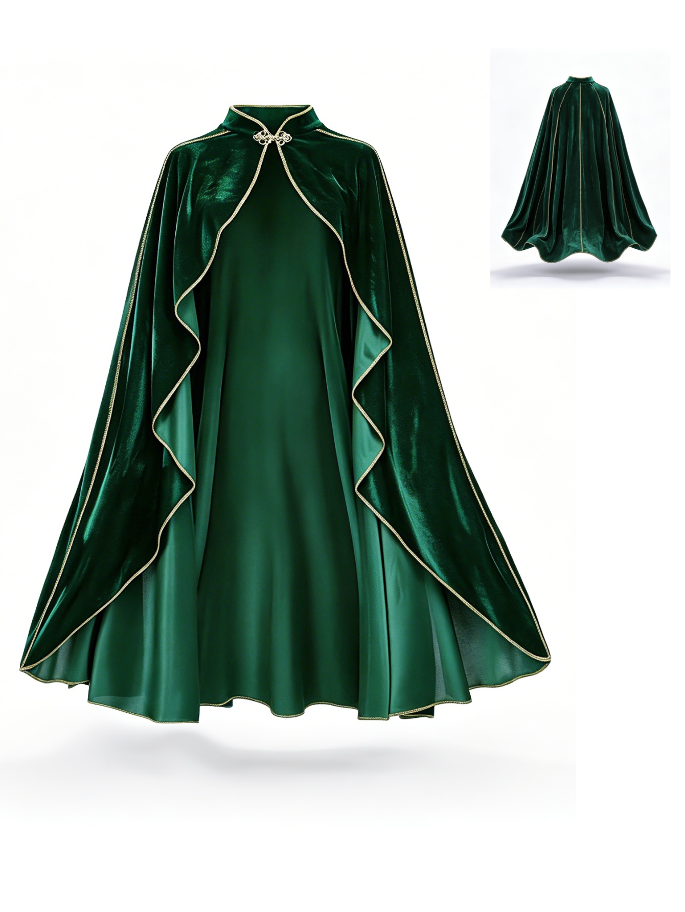 Coat Rack Standing - Capa de terciopelo verde vintage para