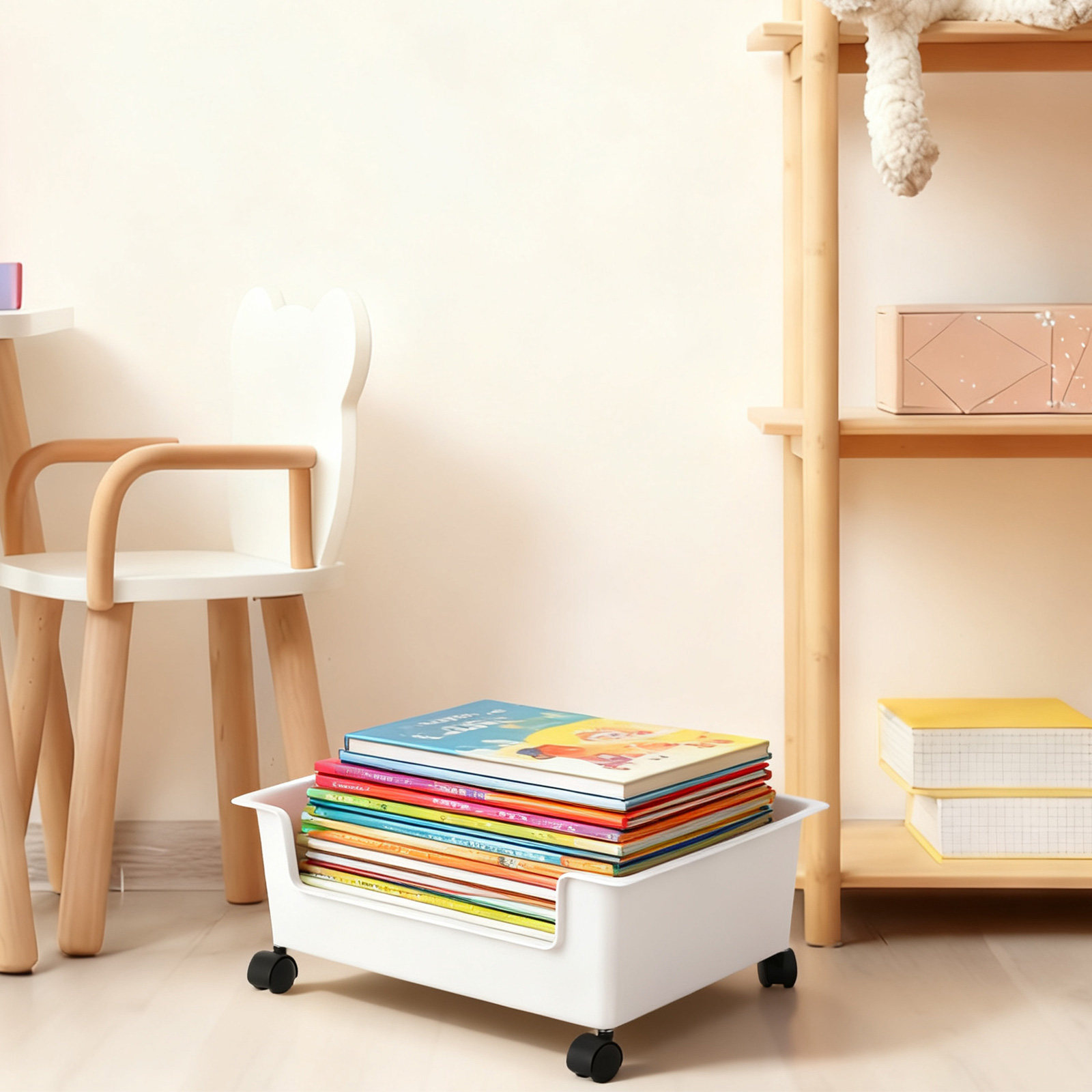 Caja de almacenamiento de libr - Book Cart Rolling reseña y precio