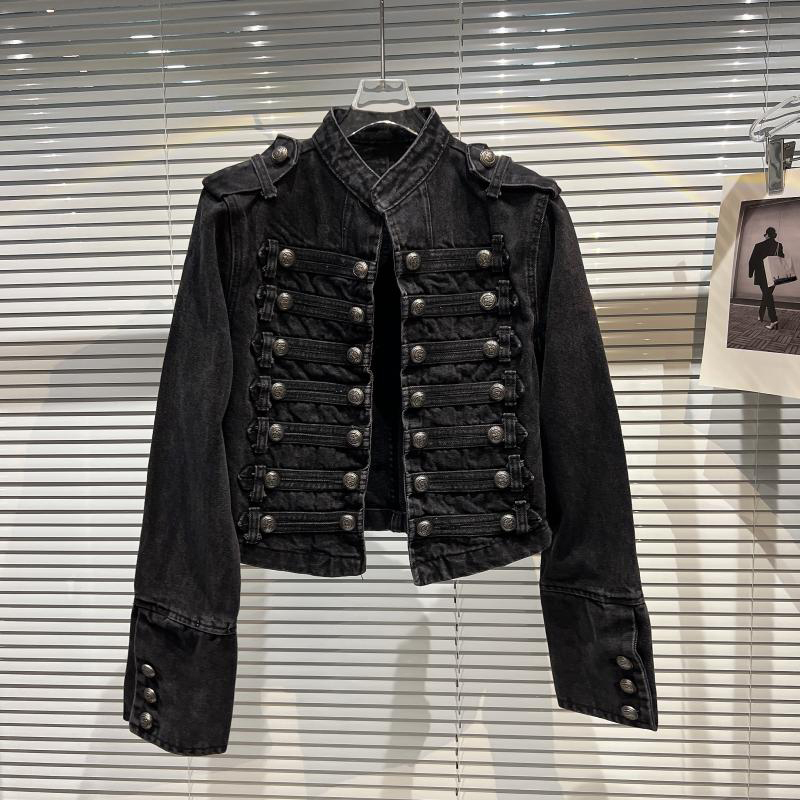 Chaqueta Corta de Mezclilla co - Coat Rack Standing reseña y precio