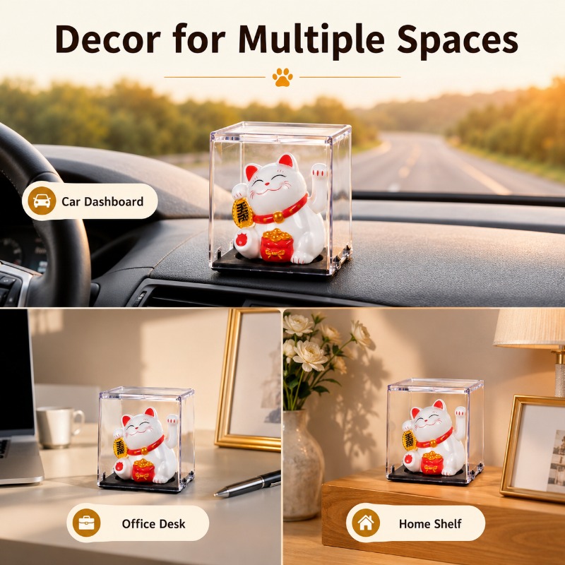 Mini Gato de la Suerte Solar c - Cubicle Shelf Organizer reseña y precio