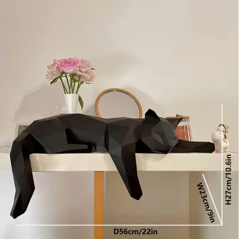 Estatua de gato blanco y negro - Cubicle Shelf Organizer reseña y precio