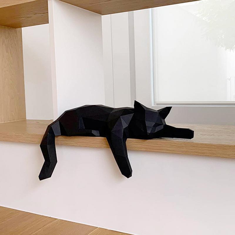 Estatua de gato blanco y negro - Cubicle Shelf Organizer reseña y precio
