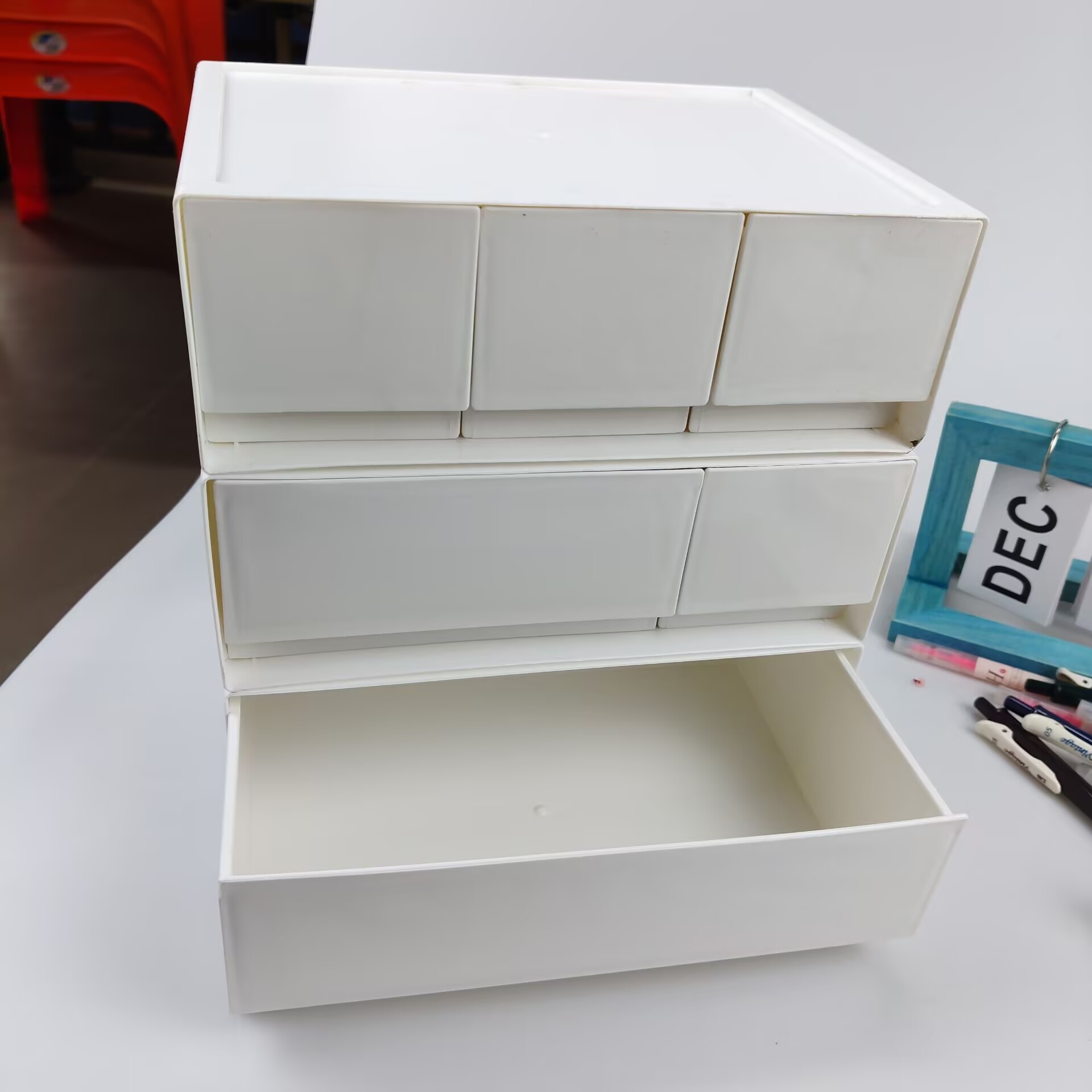 Caja de almacenamiento de escr - Cubicle Shelf Organizer reseña y precio